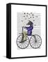Zebra on Bicycle-Fab Funky-Framed Stretched Canvas