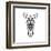 Zebra on White-Lisa Kroll-Framed Art Print