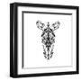 Zebra on White-Lisa Kroll-Framed Art Print