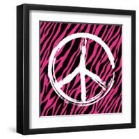 Zebra Peace-Louise Carey-Framed Art Print