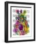 Zebra Rainbow Splash 1-Fab Funky-Framed Art Print