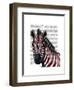 Zebra, Red Love Hearts-Fab Funky-Framed Art Print