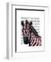 Zebra, Red Love Hearts-Fab Funky-Framed Art Print