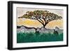 Zebra Run-Alonzo Saunders-Framed Art Print