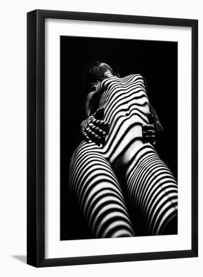 Zebra Shadow-Mikhail Faletkin-Framed Premium Photographic Print