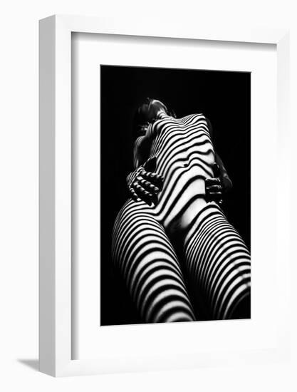 Zebra Shadow-Mikhail Faletkin-Framed Photographic Print