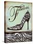 Zebra Shoe-Todd Williams-Stretched Canvas