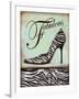 Zebra Shoe-Todd Williams-Framed Art Print