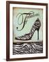 Zebra Shoe-Todd Williams-Framed Art Print