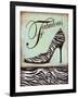 Zebra Shoe-Todd Williams-Framed Art Print