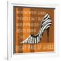 Zebra Shoe-Sylvia Murray-Framed Art Print