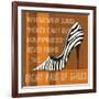 Zebra Shoe-Sylvia Murray-Framed Art Print