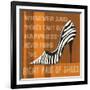 Zebra Shoe-Sylvia Murray-Framed Art Print