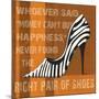 Zebra Shoe-Sylvia Murray-Mounted Art Print