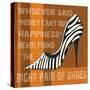 Zebra Shoe-Sylvia Murray-Stretched Canvas