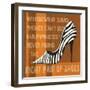 Zebra Shoe-Sylvia Murray-Framed Art Print