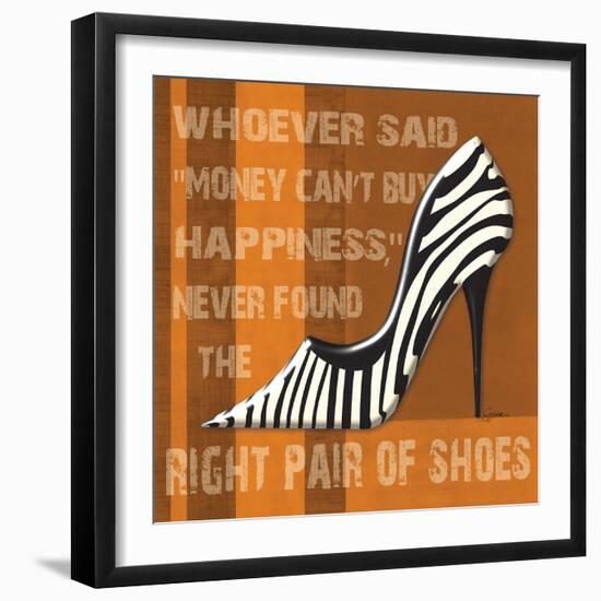 Zebra Shoe-Sylvia Murray-Framed Art Print