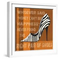 Zebra Shoe-Sylvia Murray-Framed Art Print