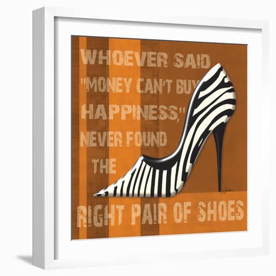 Zebra Shoe-Sylvia Murray-Framed Art Print