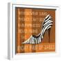 Zebra Shoe-Sylvia Murray-Framed Art Print