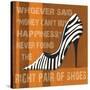 Zebra Shoe-Sylvia Murray-Stretched Canvas