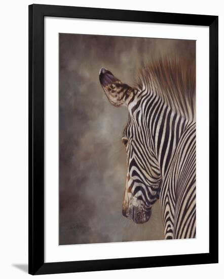 ZEBRA SIDE FINAL-David Stribbling-Framed Art Print