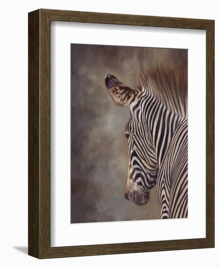 ZEBRA SIDE FINAL-David Stribbling-Framed Art Print