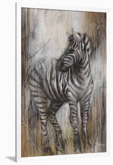 Zebra Study-Rikki Drotar-Framed Giclee Print