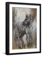 Zebra Study-Rikki Drotar-Framed Giclee Print