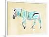 Zebra Teal Greens-OnRei-Framed Art Print