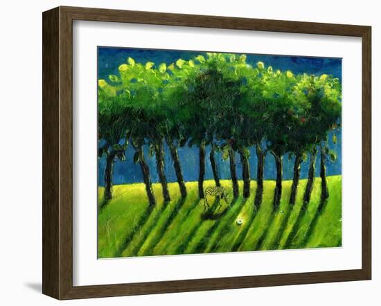 Zebra Trees, 2005-Gigi Sudbury-Framed Giclee Print