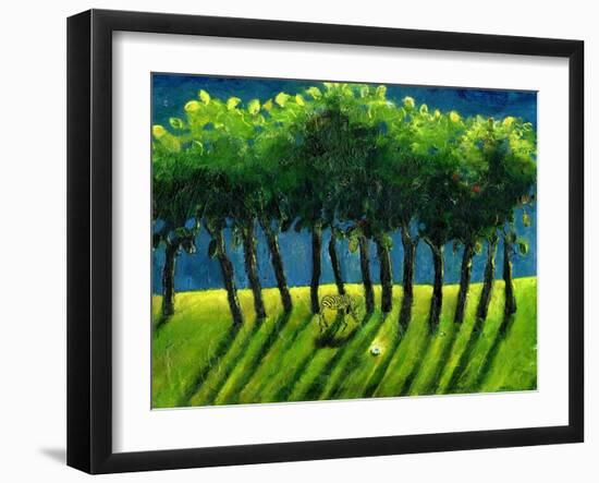 Zebra Trees, 2005-Gigi Sudbury-Framed Giclee Print