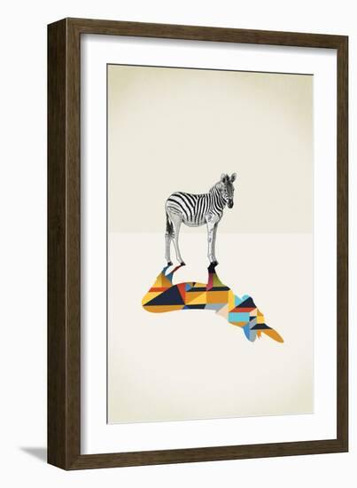 Zebra - Walking Shadows-Jason Ratliff-Framed Giclee Print