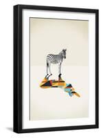 Zebra - Walking Shadows-Jason Ratliff-Framed Giclee Print