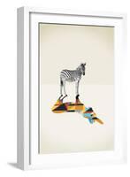 Zebra - Walking Shadows-Jason Ratliff-Framed Giclee Print