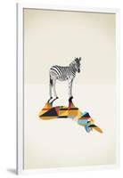 Zebra - Walking Shadows-Jason Ratliff-Framed Giclee Print