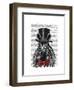 Zebra with Top Hat and Bow Tie 2, Forwards-Fab Funky-Framed Art Print