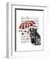 Zebra with Umbrella 1, Sideways-Fab Funky-Framed Art Print