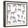 Zebra Zebra V2-Kimberly Allen-Framed Art Print