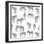 Zebra Zebra V2-Kimberly Allen-Framed Art Print