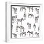 Zebra Zebra V2-Kimberly Allen-Framed Art Print