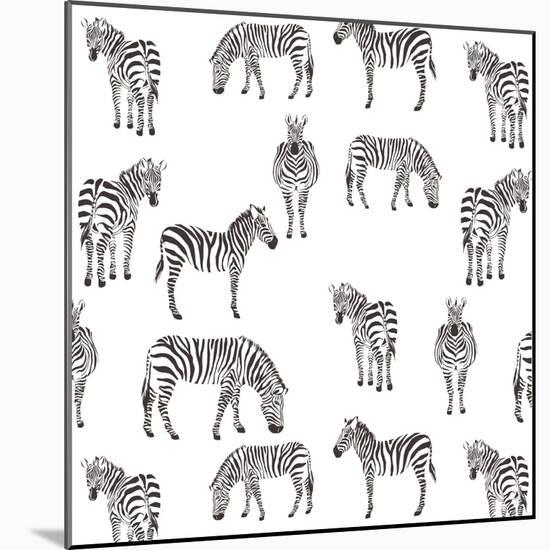 Zebra Zebra V2-Kimberly Allen-Mounted Art Print