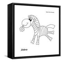 Zebra-Olga And Alexey Drozdov-Framed Stretched Canvas