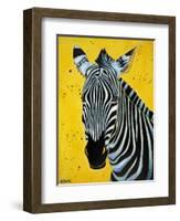 Zebra-Angela Bond-Framed Art Print