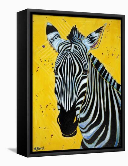 Zebra-Angela Bond-Framed Stretched Canvas