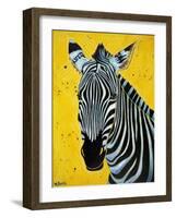 Zebra-Angela Bond-Framed Art Print