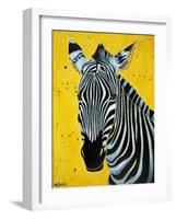 Zebra-Angela Bond-Framed Art Print