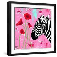 Zebra-Jennifer McCully-Framed Giclee Print