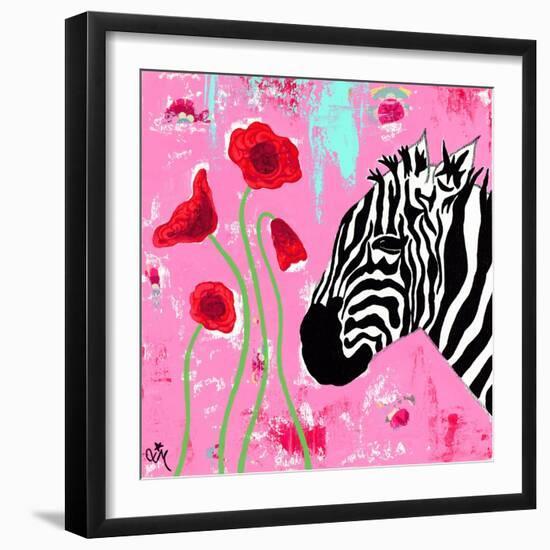Zebra-Jennifer McCully-Framed Giclee Print