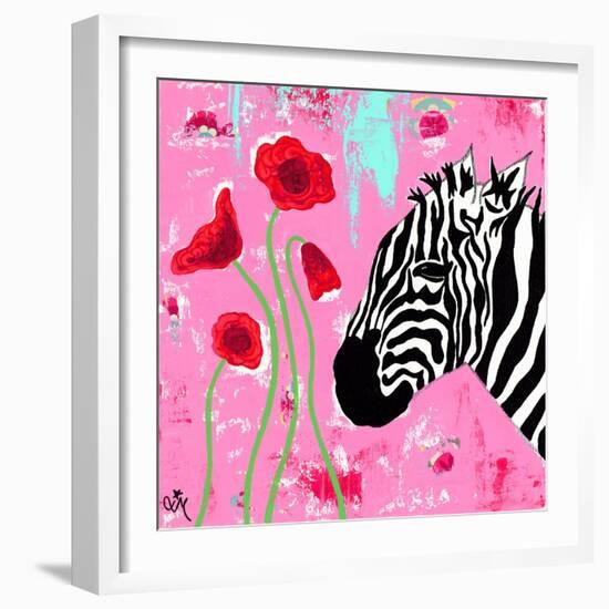 Zebra-Jennifer McCully-Framed Giclee Print